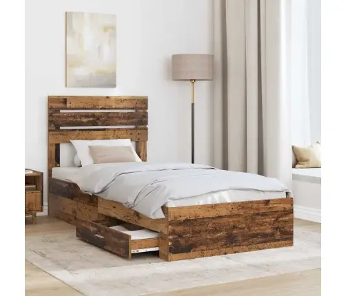 Gultas Rāmis Ar Atvilktni Ar Galvas Klāju Inženierijas Koks Vidaxl