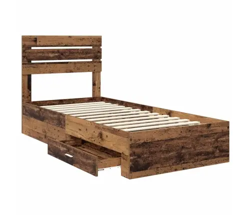 Gultas Rāmis Ar Atvilktni Ar Galvas Klāju Inženierijas Koks Vidaxl