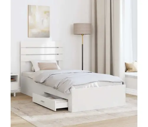 Voodi Raam Sahtliga Peaga Ladustamisega Tehispuit