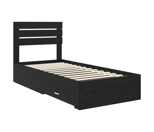 Gultas Rāmis Ar Atvilktni Ar Galvas Klāju Inženierijas Koks Vidaxl