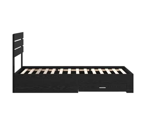 Gultas Rāmis Ar Atvilktni Ar Galvas Klāju Inženierijas Koks Vidaxl