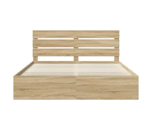 Gultas Rāmis Sonoma 200 X 200 Cm Ciets Priedes Koks Vidaxl