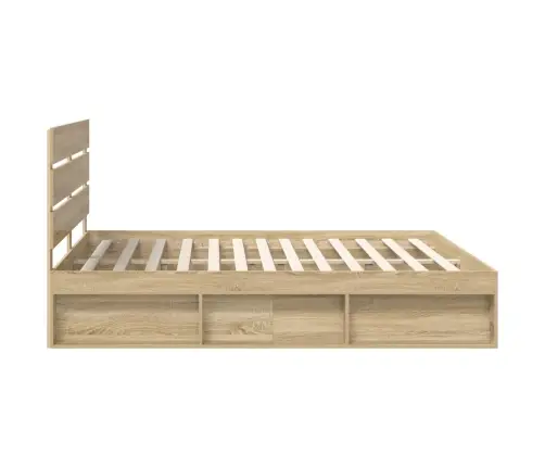 Gultas Rāmis Sonoma 200 X 200 Cm Ciets Priedes Koks Vidaxl