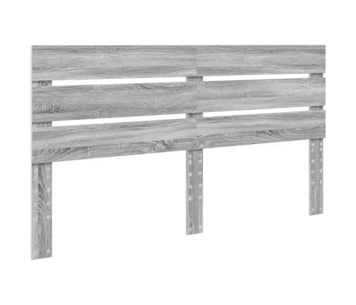 Gultas Rāmis Pelēks Sonoma 200 X 200 Cm Ciets Priedes Koks Vidaxl