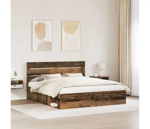 Gultas Rāmis Vecs Koks 200 X 200 Cm Ciets Priedes Koks Vidaxl