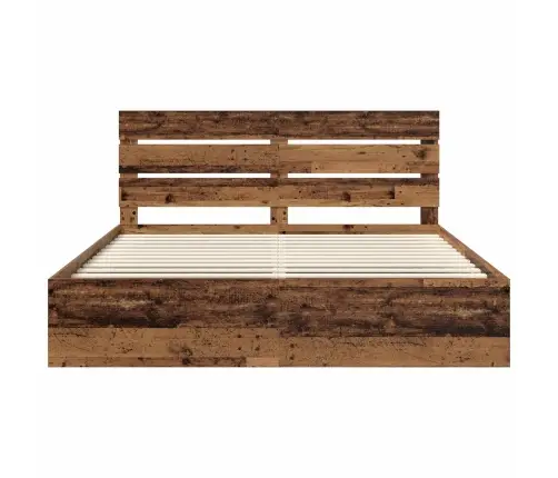 Gultas Rāmis Vecs Koks 200 X 200 Cm Ciets Priedes Koks Vidaxl