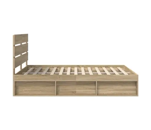 Gultas Rāmis Sonoma 160 X 200 Cm Ciets Priedes Koks Vidaxl