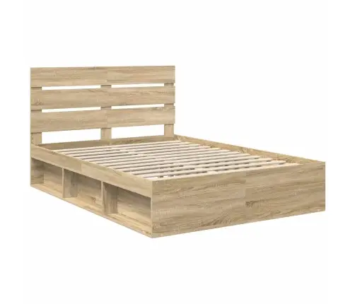 Gultas Rāmis Sonoma 140 X 200 Cm Ciets Priedes Koks Vidaxl