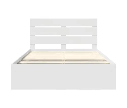 Lovos Rėmas Balta 140 X 190 Cm Kietos Pušies Mediena