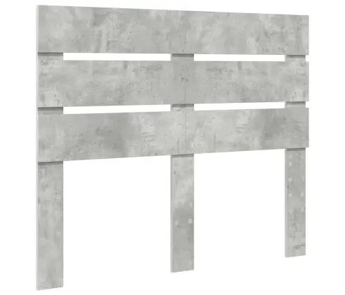 Gultas Rāmis Betona Pelēks 135 X 190 Cm Ciets Priedes Koks Vidaxl