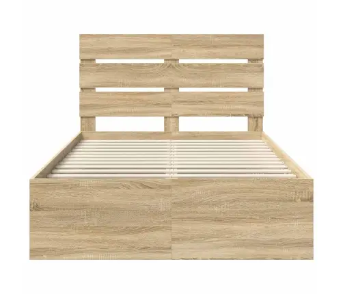 Voodi Raam Peaga Sonoma 120 X 190 Cm Tahke Mänd