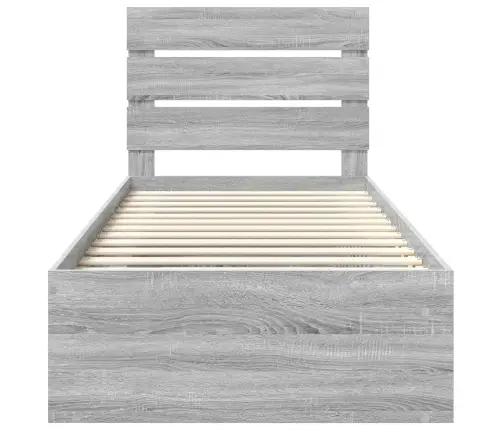 Lovos Rėmas Pilkas Sonoma 100 X 200 Cm Kietos Pušies Mediena
