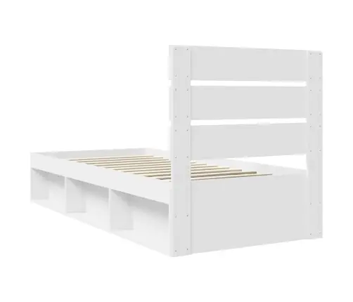 Voodi Raam Peaga Valge 75 X 190 Cm Tahke Mänd