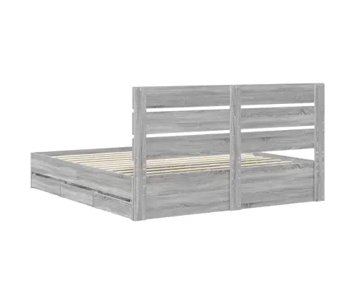 Lovos Rėmas Pilkas Sonoma 180 X 200 Cm Inžinerinė Mediena