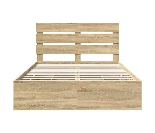 Voodi Raam Sahtliga Peaga Sonoma Tamm 150 X 200 Cm Inseneripuit