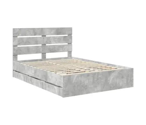 Voodi Raam Sahtliga Peaga Betoonhall 140 X 190 Cm Inseneripuit