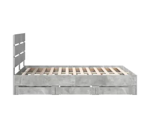 Voodi Raam Sahtliga Peaga Betoonhall 140 X 190 Cm Inseneripuit