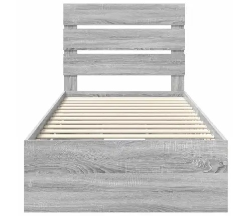 Lovos Rėmas Pilkas Sonoma 90 X 190 Cm Inžinerinė Mediena