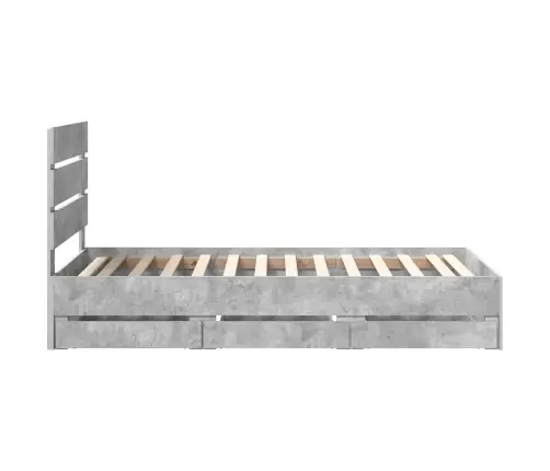 Lovos Rėmas Betono Pilka 75 X 190 Cm Inžinerinė Mediena