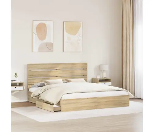 Saugos Lova Sonoma Ąžuolas 180 X 200 Cm Apdirbta Mediena