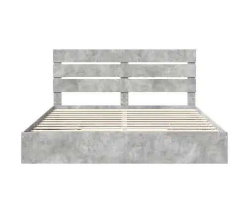 Laos Voodi Peaga Sahtliga Betoonhall 180 X 200 Cm Tehispuit