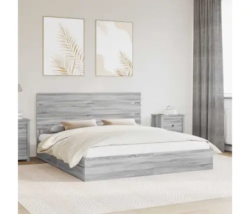 Laos Voodi Peaga Sahtliga Hall Sonoma 180 X 200 Cm Tehispuit