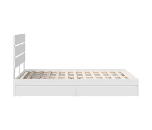 Glabāšanas Gulta Balts 150 X 200 Cm Inženierijas Koks Vidaxl