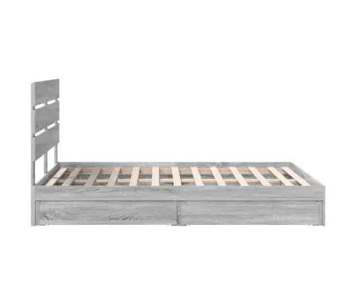 Saugos Lova Pilkas Sonoma 150 X 200 Cm Apdirbta Mediena