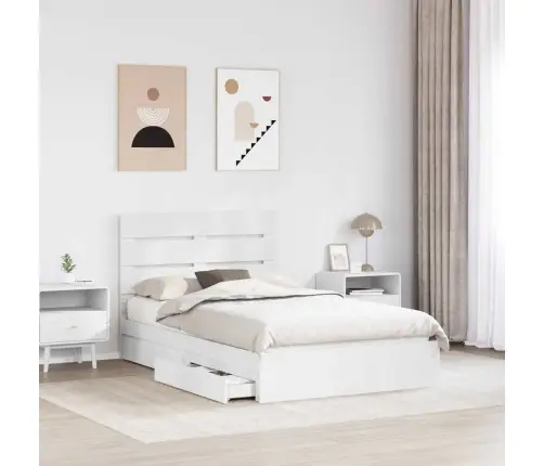 Glabāšanas Gulta Balts 120 X 200 Cm Inženierijas Koks Vidaxl