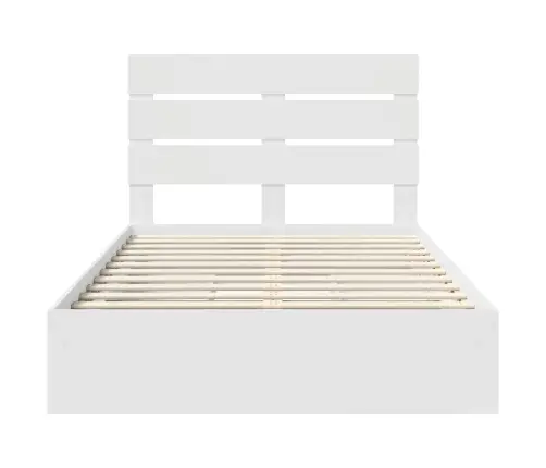 Glabāšanas Gulta Balts 120 X 200 Cm Inženierijas Koks Vidaxl