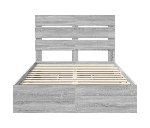 Laos Voodi Peaga Sahtliga Hall Sonoma 120 X 200 Cm Tehispuit