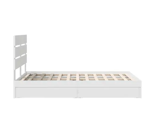 Saugos Lova Su Galvūgalio Balta 120 X 190 Cm Apdirbta Mediena