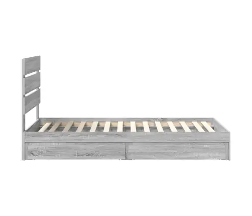 Glabāšanas Gulta Pelēks Sonoma 100 X 200 Cm Inženierijas Koks Vidaxl