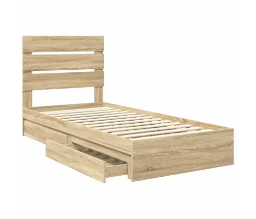 Saugos Lova Sonoma Ąžuolas 90 X 200 Cm Apdirbta Mediena