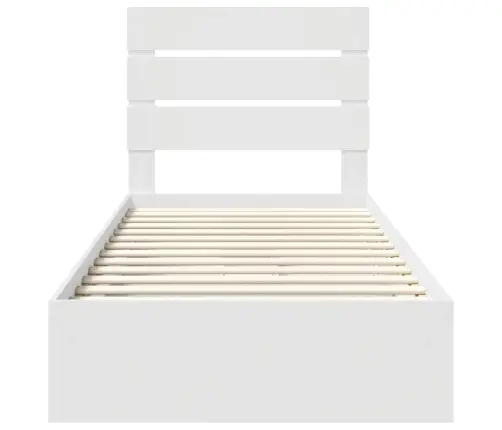 Glabāšanas Gulta Balts 75 X 190 Cm Inženierijas Koks Vidaxl