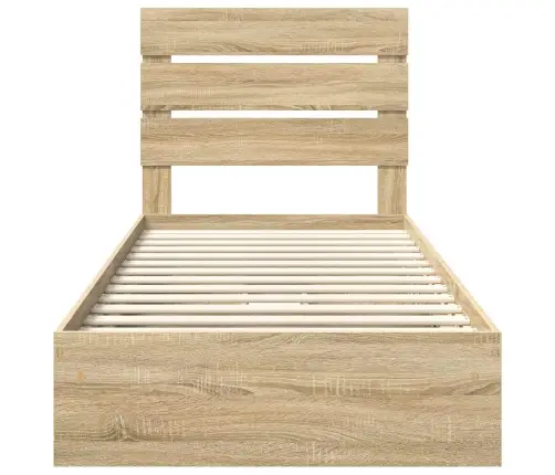 Laos Voodi Peaga Sahtliga Sonoma Tamm 75 X 190 Cm Tehispuit