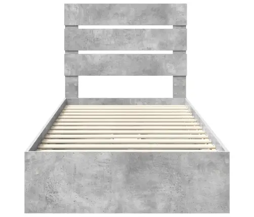 Glabāšanas Gulta Betona Pelēks 75 X 190 Cm Inženierijas Koks Vidaxl
