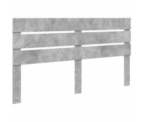 Gultas Rāmis Betona Pelēks 200 X 200 Cm Inženierijas Koks Vidaxl