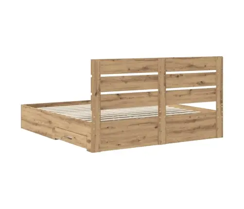 Gultas Rāmis Artisānā Ozols 180 X 200 Cm Inženierijas Koks Vidaxl