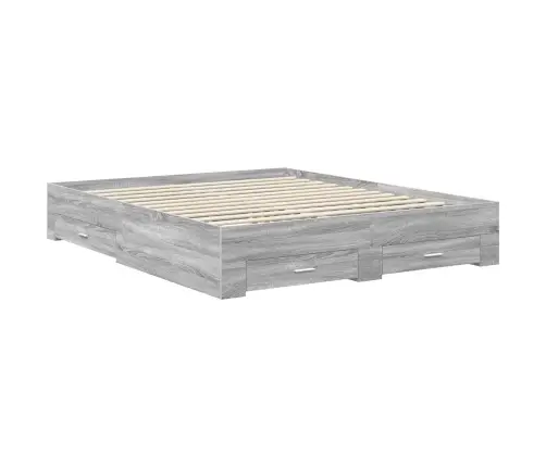 Voodi Raam Sahtliga Peaga Hall Sonoma 160 X 200 Cm Tehispuit