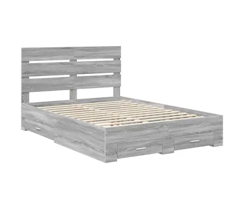 Voodi Raam Sahtliga Peaga Hall Sonoma 140 X 200 Cm Tehispuit