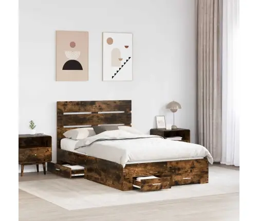 Lovos Rėmas Rūkyta Ąžuolas 135 X 190 Cm Apdirbta Mediena