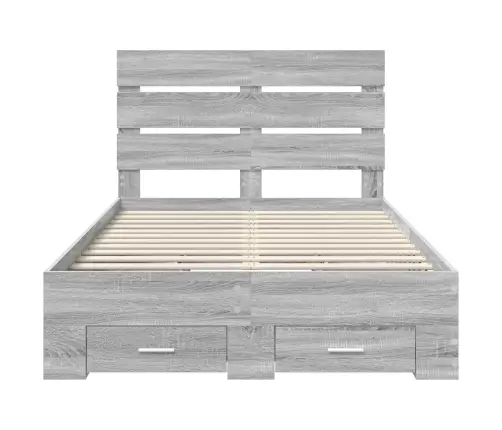 Voodi Raam Sahtliga Peaga Hall Sonoma 135 X 190 Cm Tehispuit