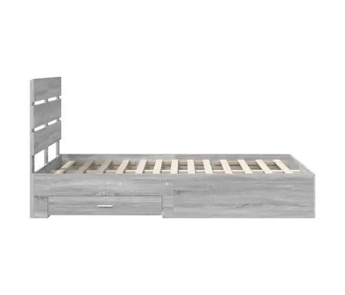 Voodi Raam Sahtliga Peaga Hall Sonoma 135 X 190 Cm Tehispuit