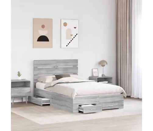 Lovos Rėmas Pilkas Sonoma 120 X 190 Cm Apdirbta Mediena