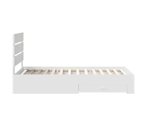 Gultas Rāmis Ar Atvilktni Balts 90 X 190 Cm Inženierijas Koks Vidaxl