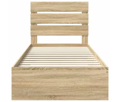 Gultas Rāmis Sonoma Ozols 90 X 190 Cm Inženierijas Koks Vidaxl