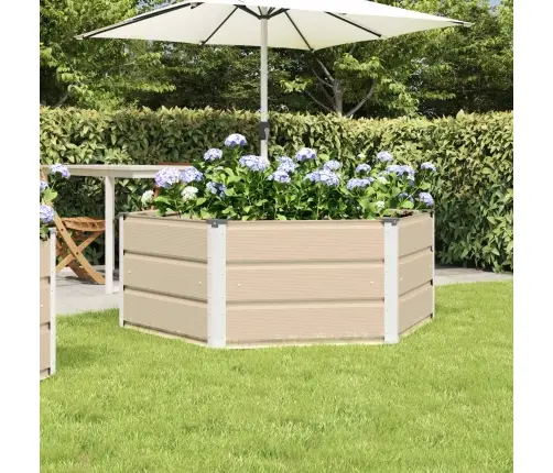 Puķu Kaste Krēms 129 X 129 X 45 Cm Tērauds Vidaxl