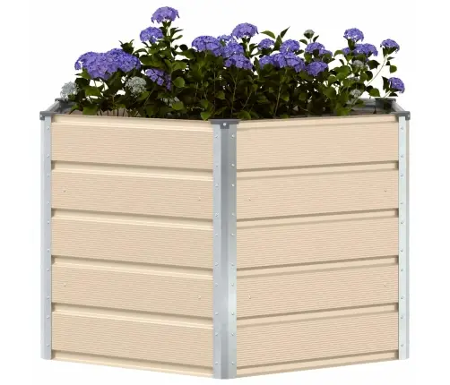 Puķu Kaste Krēms 129 X 129 X 75 Cm Tērauds Vidaxl