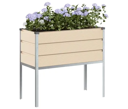 Puķu Kaste Krēms 100 X 45 X 90 Cm Cinkots Tērauds Vidaxl